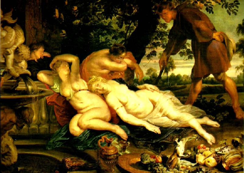 Peter Paul Rubens cimone och efigenia France oil painting art
